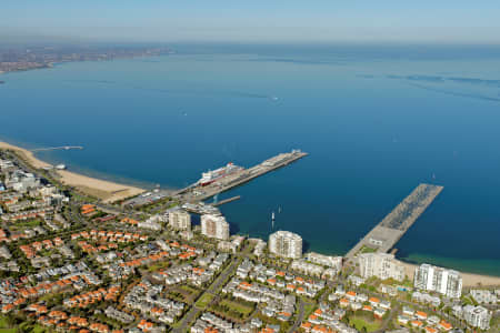 Aerial Image of PORT MELBOURNE LOOKING SOUTH-EAST