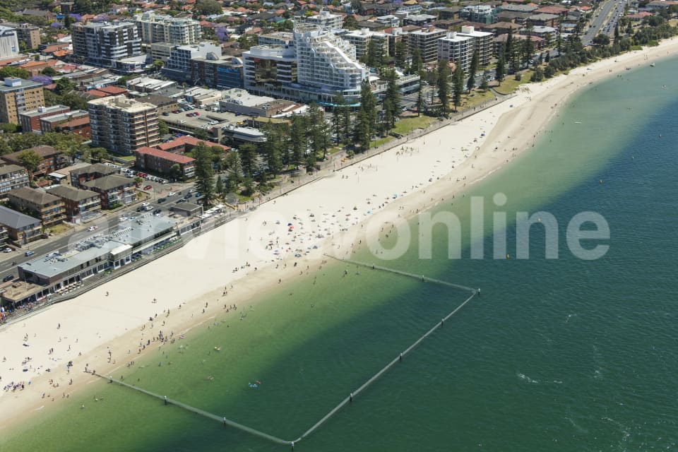 Aerial Image of Beach Bathers Brighton Le Sands