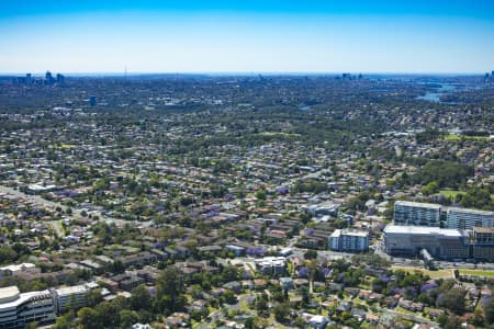 Aerial Image of TOP RYDE SHOPPING CENTRE AND SURROUNDS