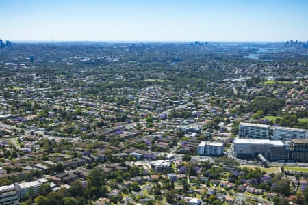 Aerial Image of TOP RYDE SHOPPING CENTRE AND SURROUNDS