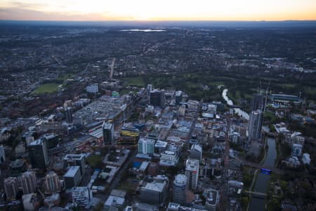 Aerial Image of PARRAMATTA DUSK