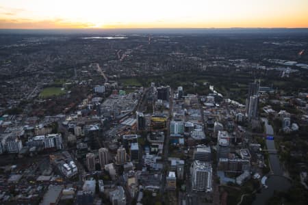 Aerial Image of PARRAMATTA DUSK