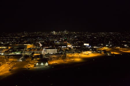 Aerial Image of SYDNEY DOMESTIC & INTERNATIONAL AIRPORTS AT NIGHT