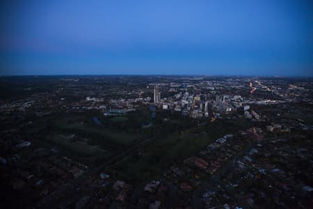 Aerial Image of PARRAMATTA DUSK AND NIGHT