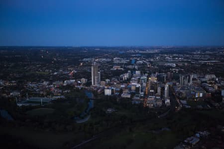 Aerial Image of PARRAMATTA DUSK AND NIGHT