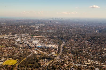 Aerial Image of RINGWOOD LOOKING TOWARDS MELBOURNE