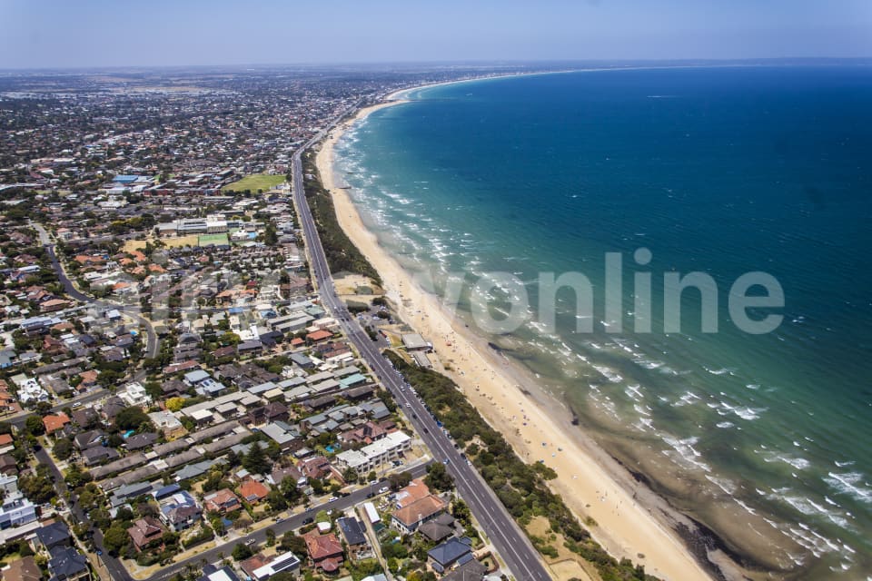 Aerial Image of Mentone Beach Melbourne