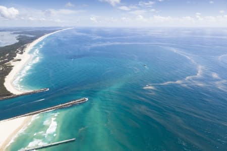 Aerial Image of SAND BARS JUST OFF THE GOLD COAST SEAWAY.