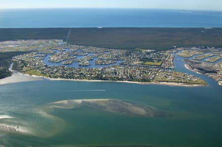 Aerial Image of BRIBIE ISLAND SUBURB OF BANKSIA BEACH.