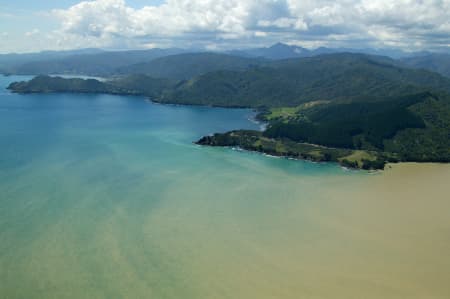 Aerial Image of COROMANDEL PENINSULA COASTLINE.