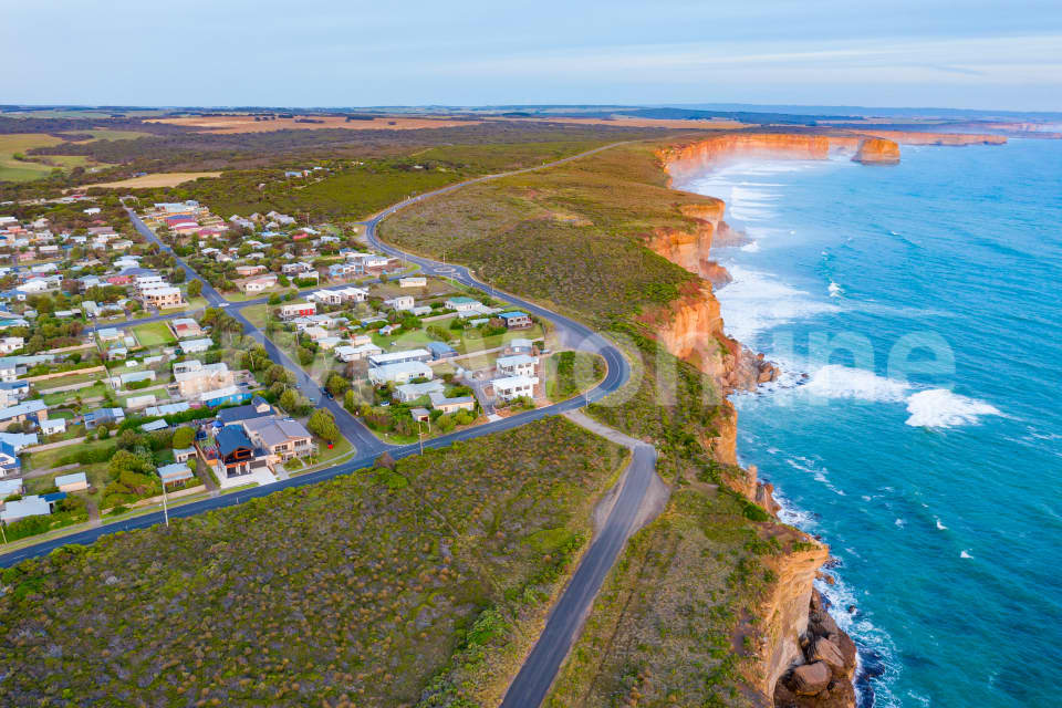 Aerial Image of Port Campbell and coastline