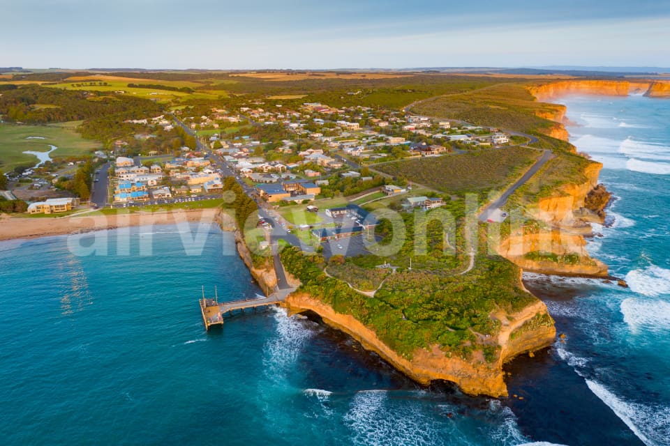 Aerial Image of Port Campbell and coastline