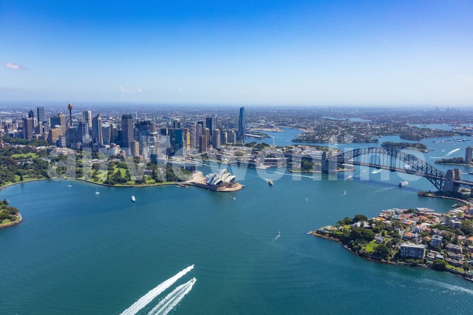 Aerial Image of Sydney Harbour Bridge and Opera House