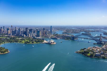 Aerial Image of SYDNEY HARBOUR BRIDGE  AND OPERA HOUSE