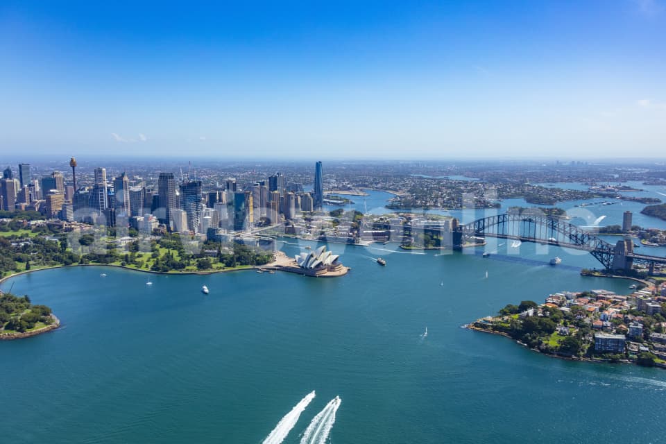 Aerial Image of Sydney Harbour Bridge  and Opera House