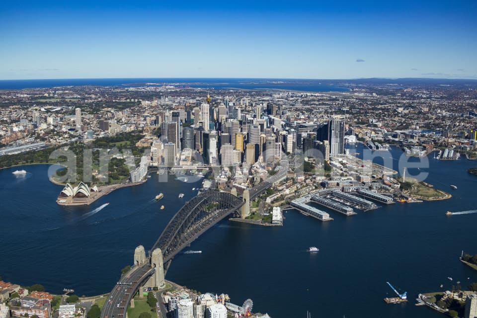 Aerial Image of Sydney CBD Taken From Milsons Point