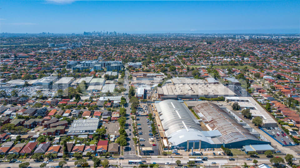 Aerial Image of Clemton Park looking at CBD