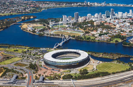 Aerial Image of OPTUS STADIUM BURSWOOD
