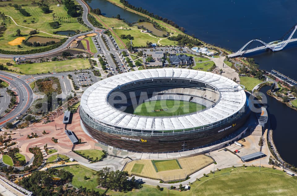 Aerial Image of Optus Stadium Burswood