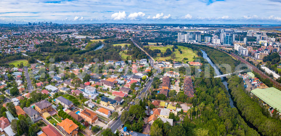 Aerial Image of Earlwood to Sydney CBD Panoramic