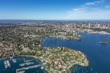 Aerial Image of POINT PIPER, DOUBLE BAY AND SYDNEY HARBOUR