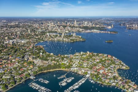 Aerial Image of POINT PIPER, DOUBLE BAY AND SYDNEY HARBOUR