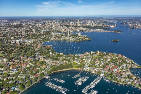 Aerial Image of POINT PIPER, DOUBLE BAY AND SYDNEY HARBOUR