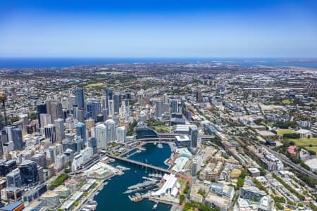 Aerial Image of DARLING HARBOUR AND PYRMONT