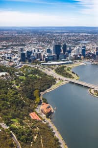 Aerial Image of SWAN BREWERY LOOKING TOWARDS PERTH CBD