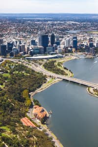 Aerial Image of SWAN BREWERY LOOKING TOWARDS PERTH CBD