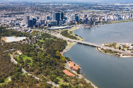 Aerial Image of SWAN BREWERY LOOKING TOWARDS PERTH CBD