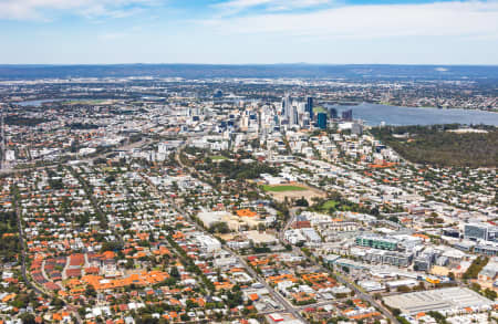 Aerial Image of WEMBLEY TOWARDS PERTH CBD